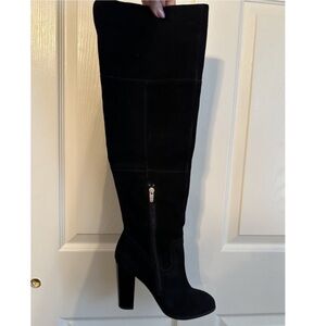 Aldo Black Suede over the Knee boots